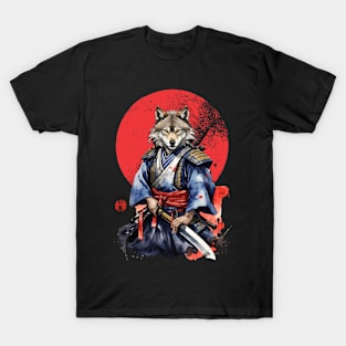 Samurai Warrior Wolf T-Shirt